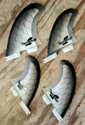 TERRAMAR SURFCO STRETCH QUAD SURFBOARD FINS..FACTORY DIRECT - Thumbnail 4