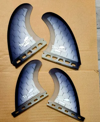 TERRAMAR SURFCO STRETCH QUAD SURFBOARD FINS..FACTORY DIRECT - Thumbnail 6