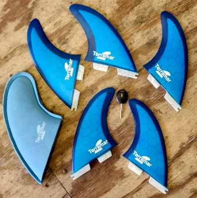 TERRAMAR SURFCO AM1 5 ⁰FIN SET IN FCS2 BASE...BRAND NEW $99 - Thumbnail 3