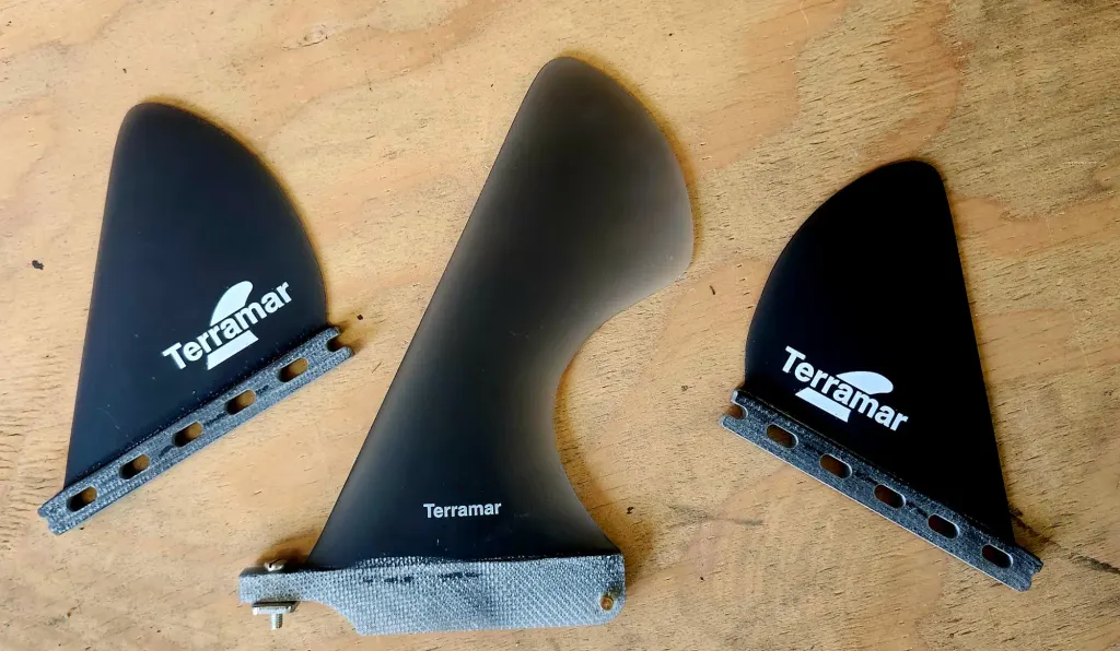 TERRAMAR SURFCO "HALF MOON" 2+1 ALL GLASS SURFBOARD FINS - Image 7