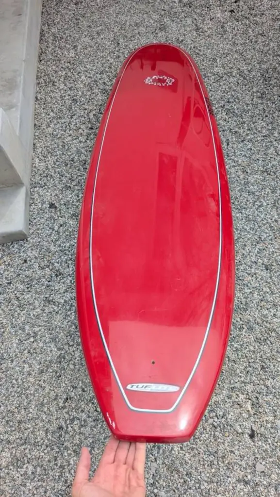 Red Longboard Surfboard Dick Brewer 9'6 Tuflite - Image 8