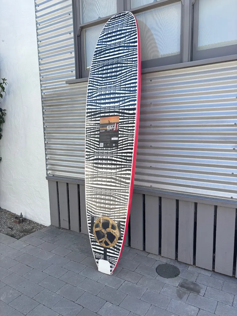 8’0 Softtop Surfboard By Rocket Surf (Red) - Image 2